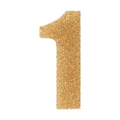 Gold Glitter Number 1