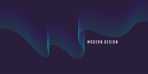 Wall Mural - wavy, wriggling lines on a dark background. abstract background with amorphous shapes. a template fo