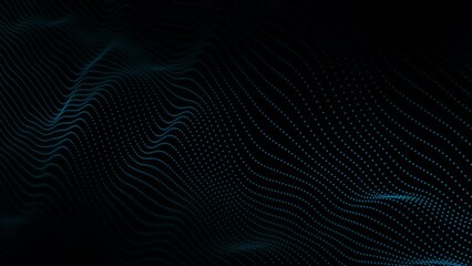 Wall Mural - deep abstract stage blue aesthetic dreamy particle wave background space stage overlay. video, elega
