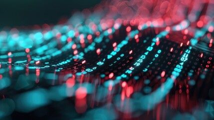 An abstract representation of hacking and cyber attacks, with digital elements and binary code intertwining to symbolize the complexity and interconnectedness of modern digital security.
