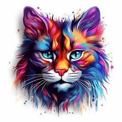 Sticker - tiger head illustration