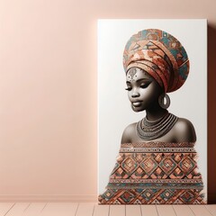 Wall Mural - Grace and Strength: A Portrait of African Heritage with Generative.