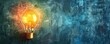 © Liffer - Illuminated light bulb on vibrant abstract background, depicting creativity and innovation in a modern artistic style.
