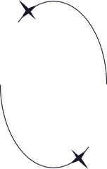 Wall Mural - y2k minimal frames thin line borders, abstract aesthetic arch element illustrated for banners, socia