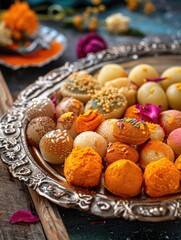 Canvas Print - Food platter with various dishes