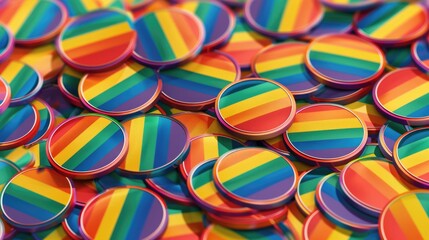 Wall Mural - Colorful Buttons on Table