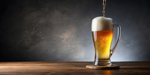 Wall Mural - Pouring beer into a glass cup in isolated background, beer, pouring, glass, drink, alcohol, beverage, refreshing, isolated, liquid, foamy