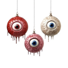 Eyeball Haloween decoration isolate on transparent png.
