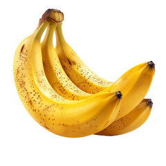 Wall Mural - Banana on White Background Isolated on Transparent or White Background, PNG