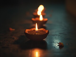 Poster - Candles on a table