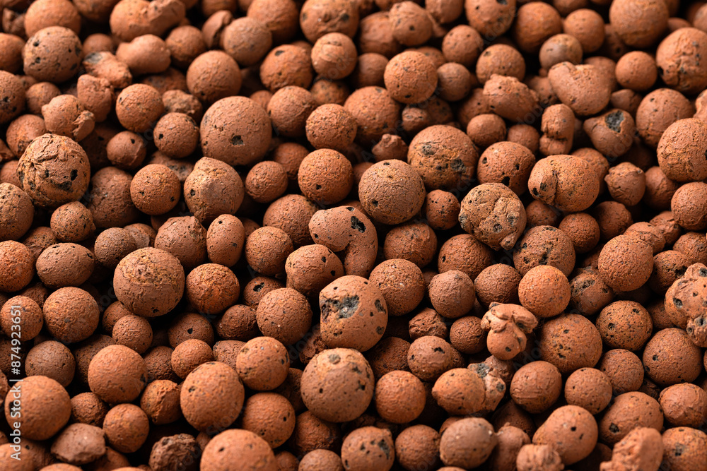 Photo Stock lightweight expanded clay aggregate LECA little balls of ...