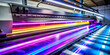 © Sirinporn - Vibrant colors burst forth from a sleek, glossy sign, showcasing the durability and precision of UV printing, where ultraviolet light cures ink for a high-quality finish.