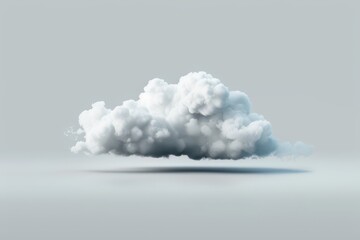 Wall Mural - one white cloud on a light grey background.