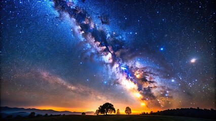 Wall Mural - immerse yourself in a starry sky dive through mesmerizing astrophotography, starry sky, dive