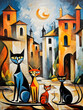 © miladia - Scenes of cats depicted in a typical Spanish style present a paradox