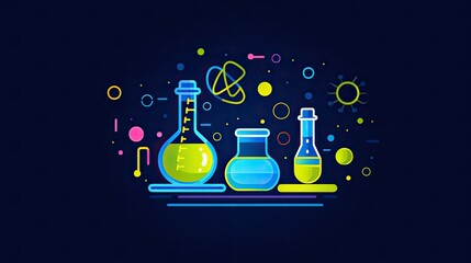 Sticker - A vector icon of science