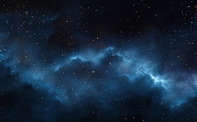 Cosmic Nebula in a Starry Night