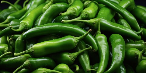 Poster - Green Chili Peppers