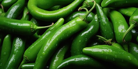 Wall Mural - Fresh Green Chillies