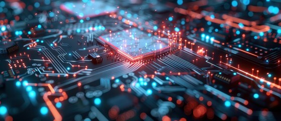 Wall Mural - precision engineering: close-up assembly of intricate electronic components for technology