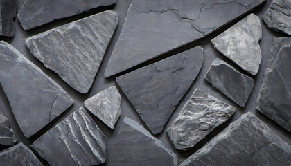 Wall Mural - black grey anthracite stone background. Generative AI.