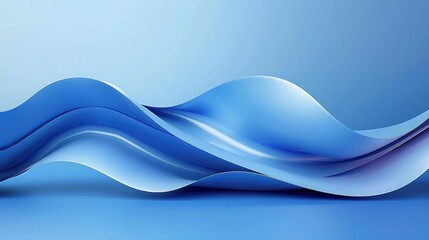 Wall Mural - soft blue abstract waves background on the soft blue background 