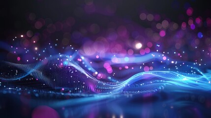 Abstract Blue and Purple Bokeh Background
