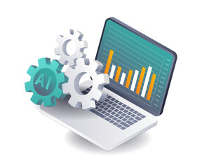 Aufkleber - Business data analysis with AI technology