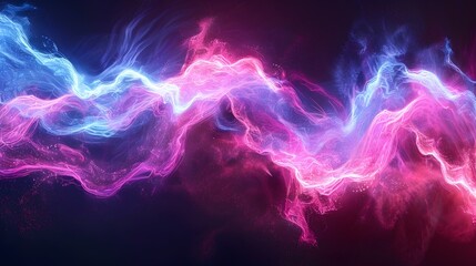 Wall Mural - vibrant electric energy flow dynamic abstract neon art depicting electric current concept