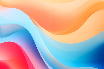 Wall Mural - an abstract background featuring smooth, flowing shapes in a gradient of soft, pastel colors. the de