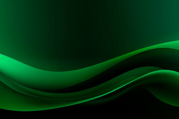 Wall Mural - an abstract background featuring green wavy lines with a smooth gradient. the design is modern and t
