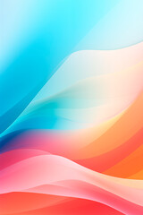 Wall Mural - a fresh and vibrant abstract background featuring a smooth gradient of blue, pink, and orange colors