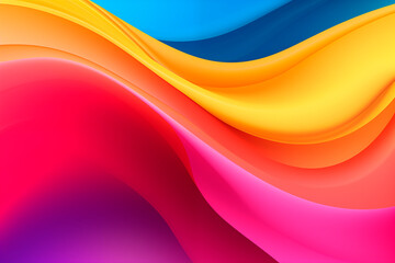Wall Mural - an abstract background with colorful liquid waves flowing smoothly, creating a vibrant and dynamic g