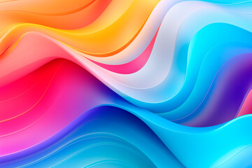 Wall Mural - an abstract background with colorful liquid waves flowing smoothly, creating a vibrant and dynamic g