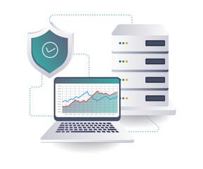 Aufkleber - Computer server data security analysis