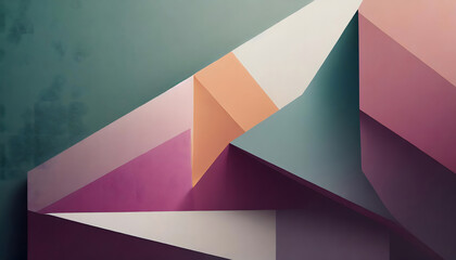 Sticker - minimal geometric background. generative ai.