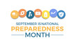 © Rana - National Preparedness Month. Emergency concept Greeting card, poster, Ribbon, banner, Vector Template.