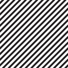 Wall Mural - Black white stripes.Retro geometrical diagonal striped seamless pattern. Vector background