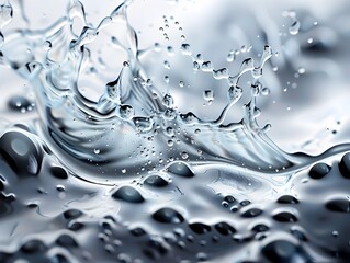 Poster - Overflowing Sink Filled with Intricate Water Droplet Patterns Resembling Mathematical Fractals