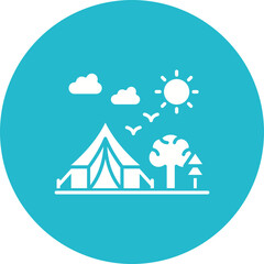 Wall Mural - Camping Icon