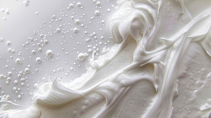 Wall Mural - Skincare product background White lotion with creamy texture