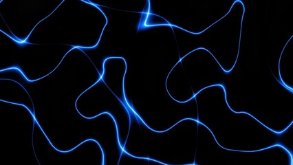 Sticker - blue energy light strings or waves background with flares and backlighting. usable as future modern 