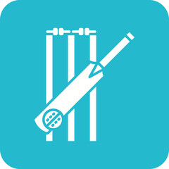 Canvas Print - Cricket match Icon