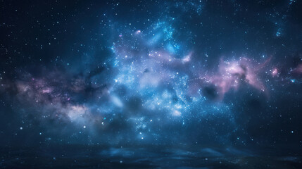 Wall Mural - A starry night sky with a blue background