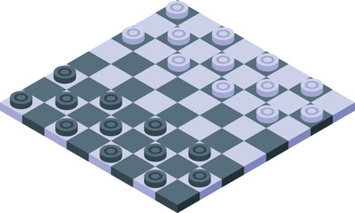 Canvas Print - Checkerboard game playing pieces strategy board game playing fun activity leisure