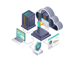 Leinwandbilder - Securing Sensitive Information on Cloud Servers