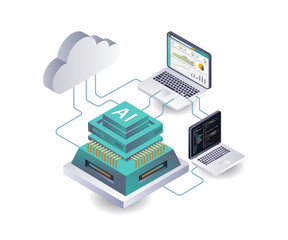 Aufkleber - Server System Artificial Intelligence Analytics