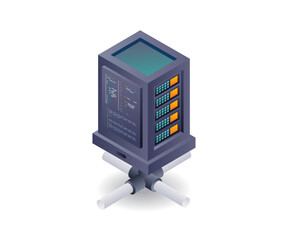 Leinwandbilder - Optimizing Server Networks isometric illustration
