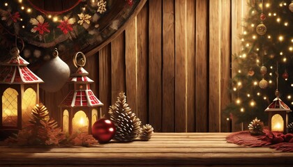 Poster - christmas tree and candles