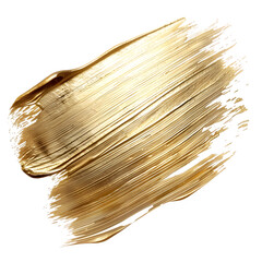 Aufkleber - Luxurious gold acrylic brush stroke on a clear background, ideal for high-end designs